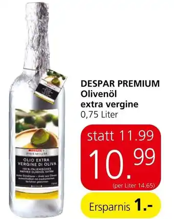 Eurospar DESPAR PREMIUM Olivenöl extra vergine 0,75 Liter Angebot