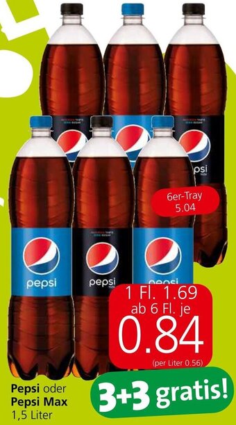Eurospar Pepsi oder Pepsi Max 1,5 Liter Angebot