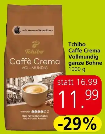 Eurospar Tchibo Caffe Crema Vollmundig ganze Bohne 1000 g Angebot