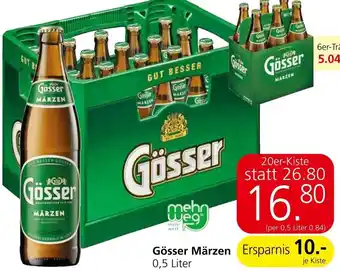 Eurospar Gösser Märzen 0,5 Liter 20er-Kiste Angebot