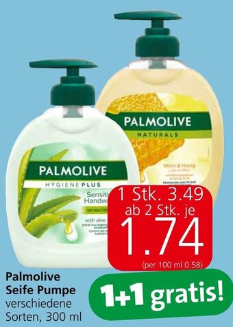 Eurospar Palmolive Seife Pumpe verschiedene Sorten, 300 ml Angebot