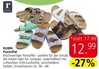 Eurospar RUBIN Pantoffel Hochwertiger Pantoffel - perfekt für die Schule, die Arbeit oder für zuhause. Lederfußbett mit Luftpolster, Angebot