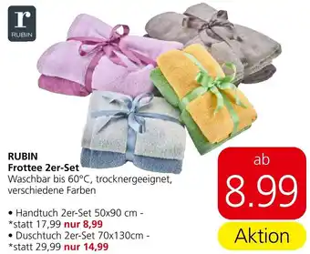 Eurospar RUBIN Frottee 2er-Set Waschbar bis 60°C, trocknergeeignet, verschiedene Farben Angebot