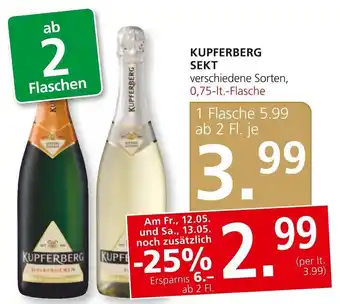 SPAR Gourmet KUPFERBERG SEKT verschiedene Sorten, 0,75-lt.-Flasche Angebot