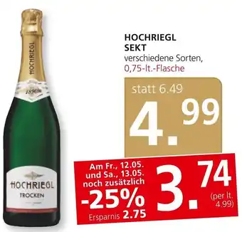 SPAR Gourmet HOCHRIEGL SEKT verschiedene Sorten, 0,75-lt.-Flasche Angebot