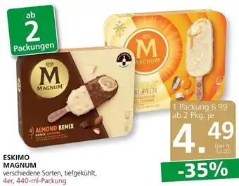 SPAR Gourmet ESKIMO MAGNUM verschiedene Sorten, tiefgekühlt, 4er, 440-ml-Packung Angebot