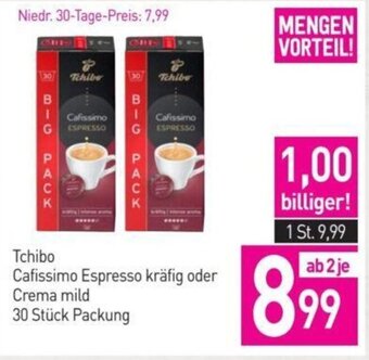 Sutterlüty Tchibo Cafissimo Espresso kräfig oder Crema mild 30 Stück Packung Angebot