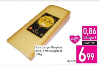 Sutterlüty Vorarlberger Bergkäse mind. 6 Monate gereift 500 g Angebot