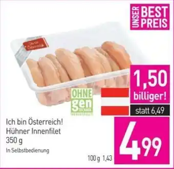 Sutterlüty Ich bin Österreich! Hühner Innenfilet 350 g In Selbstbedienung Angebot