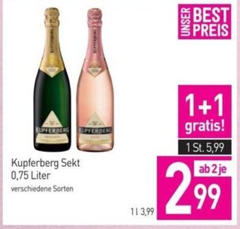 Sutterlüty Kupferberg Sekt 0,75 Liter verschiedene Sorten Angebot