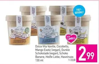 Sutterlüty Dolce Vita Vanille, Cocobello, Mango Exotic (vegan), Dunkle Schokolade (vegan), Schoko Banane, Heiße Liebe, Haselnuss 130 ml Angebot