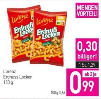 Sutterlüty Lorenz Erdnuss Locken 150 g Angebot