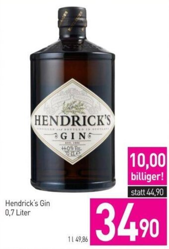 Sutterlüty Hendrick's Gin 0,7 Liter Angebot