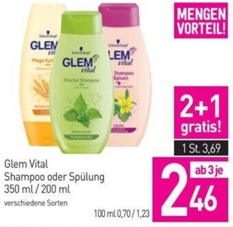 Sutterlüty Glem Vital Shampoo oder Spülung 350 ml / 200 ml Angebot