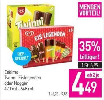 Sutterlüty Eskimo Twinni, Eislegenden oder Nogger 470 ml - 648 ml Angebot