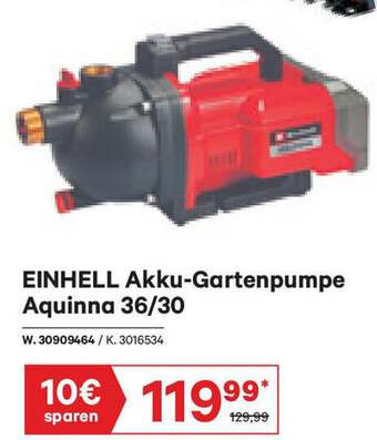 Lagerhaus EINHELL Akku-Gartenpumpe Aquinna 36/30 Angebot