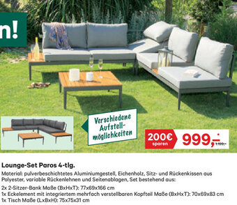 Lagerhaus Lounge-Set Paros 4-tlg. Angebot