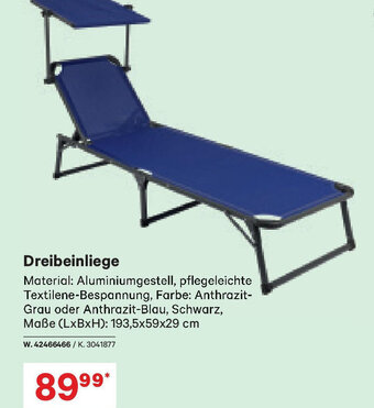 Lagerhaus Dreibeinliege Angebot