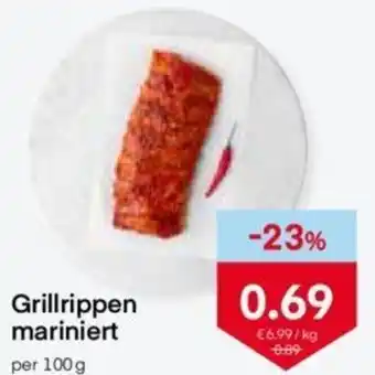 MPreis Grillrippen Mariniert 100g Angebot