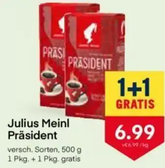 MPreis Julius Meinl Präsident 500g Angebot