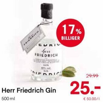 MPreis Herr Friedrich Gin 500ml Angebot