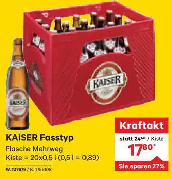Lagerhaus KAISER Fasstyp Flasche Mehrweg Angebot