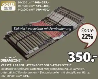 JYSK DREAMZONE* VERSTELLBARER LATTENROST GOLD A70 ELECTRIC Angebot
