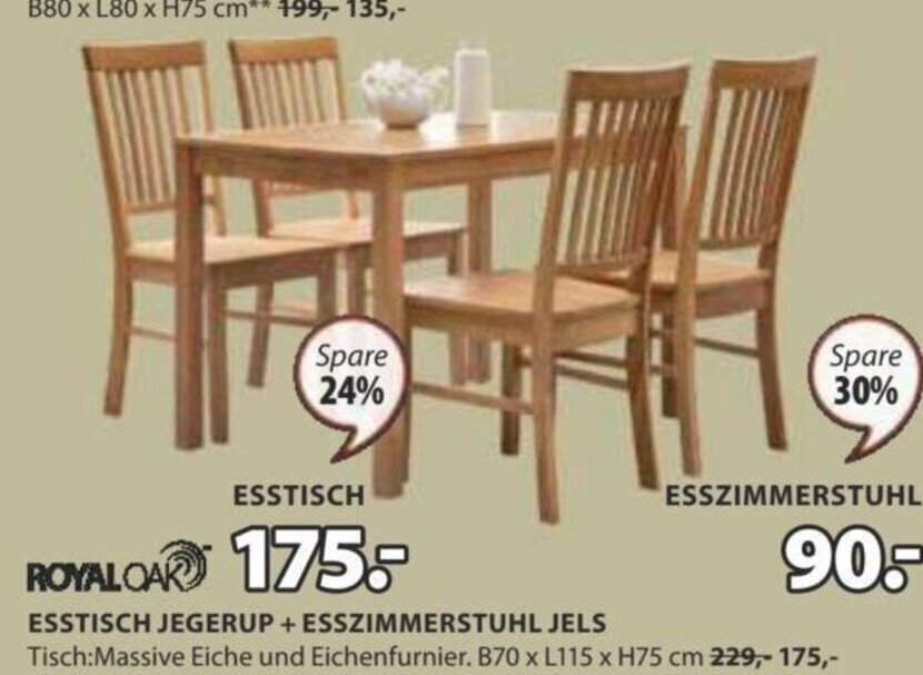 JYSK ROYAL CAR ESSZIMMERSTUHL Angebot