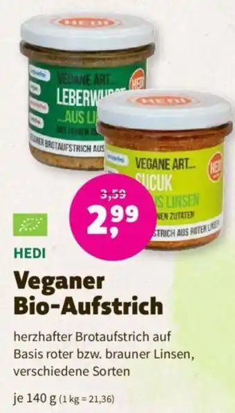 Denn's Biomarkt HEDI Veganer Bio-Aufstrich Angebot