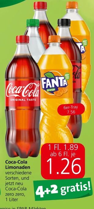 Eurospar Coca cola limonade Angebot