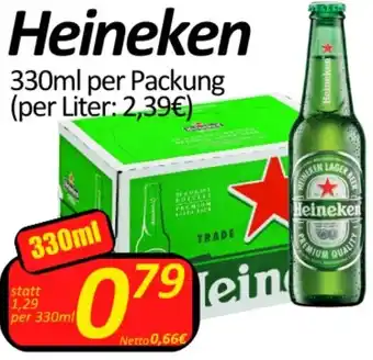 Wurstico Heineken 30ml per Packung (per Liter: 2,39€) Angebot