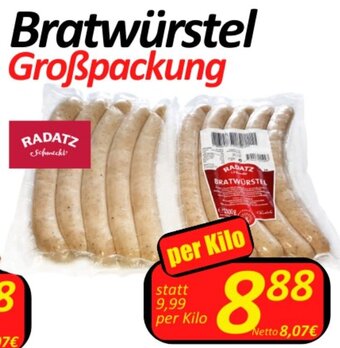 Wurstico Bratwürstel Großpackung per Kilo Angebot