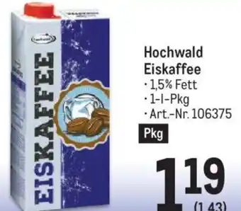 Metro Hochwald Eiskaffee -1,5% Fett • 1-1-Pkg Art.-Nr. 106375 Pkg Angebot