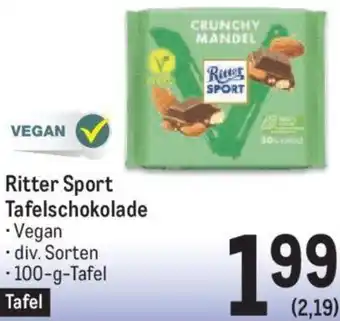 Metro Ritter Sport Tafelschokolade - Vegan .div. Sorten • 100-g-Tafel Angebot