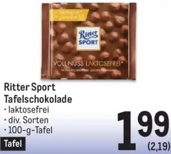 Metro Ritter Sport Tafelschokolade laktosefrei . div. Sorten • 100-g-Tafel Angebot