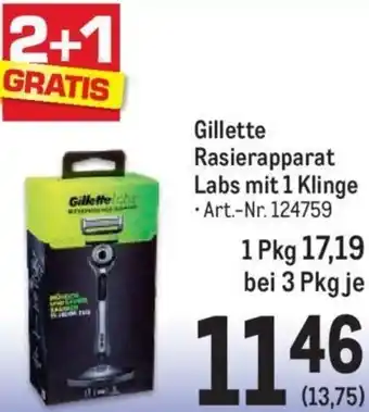 Metro Gillette Rasierapparat Labs mit 1 Klinge •Art.-Nr. 124759 Angebot