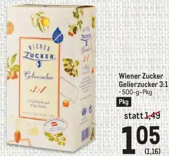 Metro Wiener Zucker Gelierzucker 3:1 -500-g-Pkg Angebot