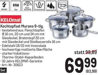 Metro KELOmat Kochtopfset Murano 9-tlg. Angebot