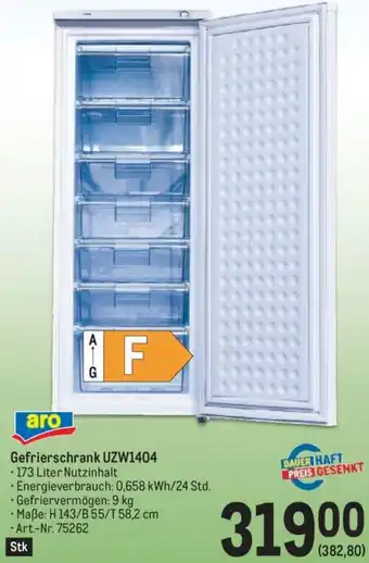 Metro Gefrierschrank UZW1404 - 173 Liter Nutzinhalt Angebot