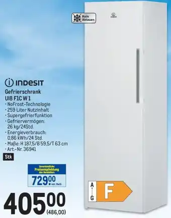 Metro Gefrierschrank U18 F1C W 1 • 259 Liter Nutzinhalt Angebot