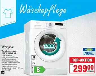 Metro Whirlpool Waschmaschine FFS 7458 WE DE Angebot