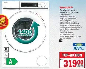 Metro SHARP Waschmaschine ES-NFW814CWA-DE Angebot