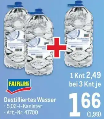 Metro Destilliertes Wasser -5,02-1-Kanister Angebot
