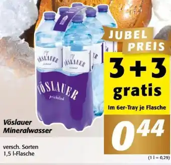 Nah&Frisch Vöslauer Mineralwasser versch. Sorten 1,5 l-Flasche Angebot