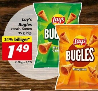 Nah&Frisch Lay's Bugles versch. Sorten 95 g-Pkg. Angebot