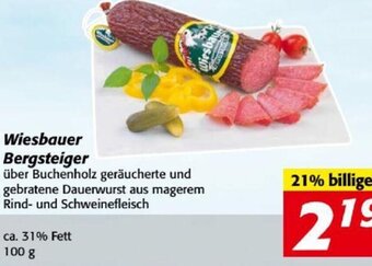 Nah&Frisch Wiesbauer Bergsteiger ca. 31% Fett 100 g Angebot