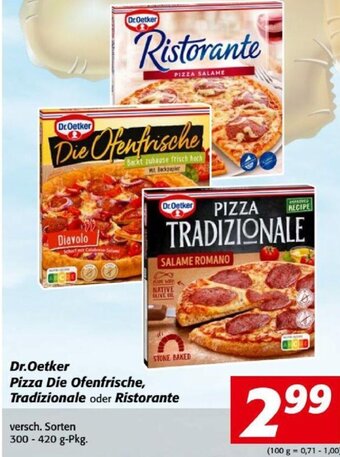 Nah&Frisch Dr.Oetker Pizza Die Ofenfrische, Tradizionale oder Ristorante versch. Sorten 300-420 g- Pkg Angebot