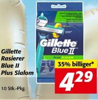 Nah&Frisch Gillette Rasierer Blue II Plus Slalom 10 Stk.-Pkg. Angebot