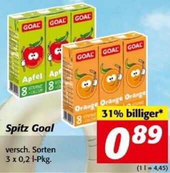 Nah&Frisch Spitz Goal versch. Sorten 3 x 0,2 l-Pkg. Angebot