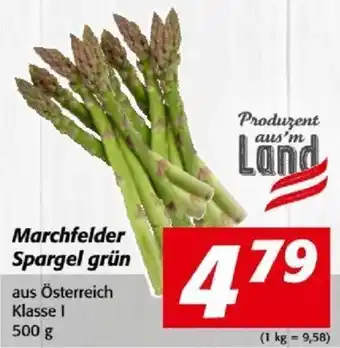 Nah&Frisch Marchfelder Spargel grün aus Österreich Klasse I 500 g Angebot